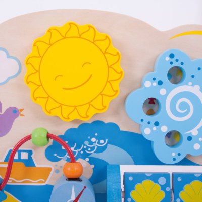 Bigjigs Baby Placa Motora de Madeira Mar