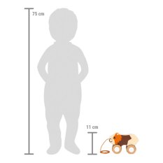 small foot Drvena igračka za povlačenje Zamorac