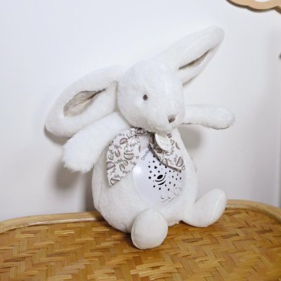 Doudou Caixa de Música com Projeção Coelho Branco