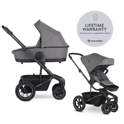 EASYWALKER Kombi-Kinderwagen Harvey⁵ 2in1 Pebble Grey LITE AIR