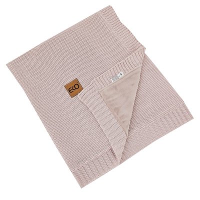 EKO Manta de bambu com forro de veludo Rose Pink 100x80 cm