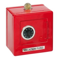Goki Metal Safe Money Box - Red