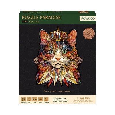 RoboTime Puzzle de Madera Rey Gato