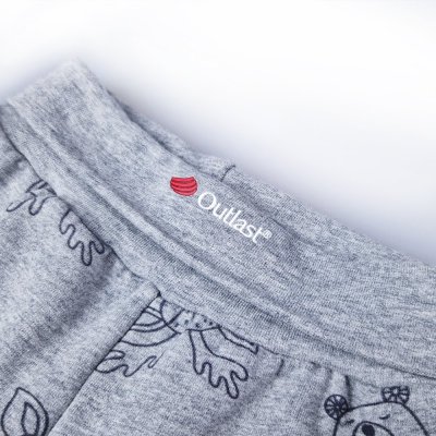 Joggingbroek smyk PRINT Outlast® - grijze melange dieren