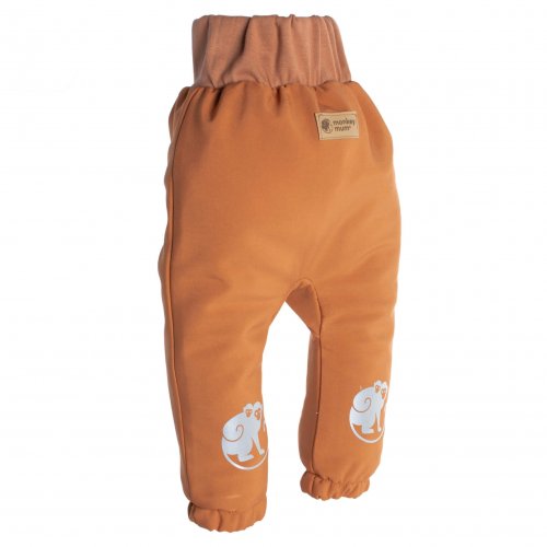 Detské softshellové nohavice s membránou Monkey Mum® - Jesenné lístie