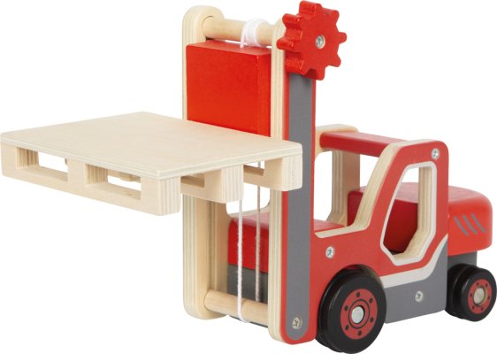 small foot Carrello elevatore in legno con pallet