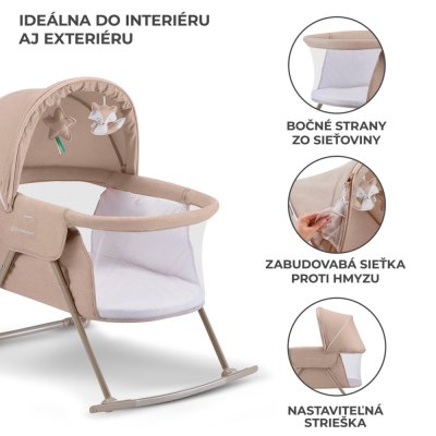 KINDERKRAFT Lit bébé 3 en 1 Lovi Beige
