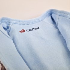 Jacke mit Outlast®-Futter - Panda Streifen/Hellblau