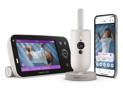 Babyphone connecté Philips AVENT Premium avec traduction des pleurs, suivi du sommeil et de la respiration SCD971