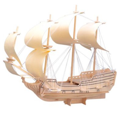 Woodcraft Puzzle 3D din lemn, navă, velier, Vultur