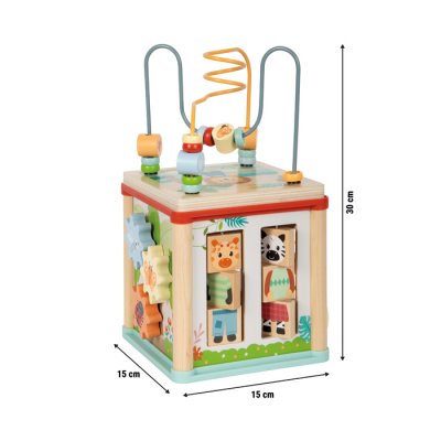 small foot Motorikwürfel aus Holz Dschungelfreunde
