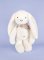 Doudou Lapin en peluche XXL avec foulard blanc 50 cm