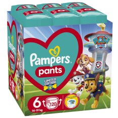 PAMPERS Vaipat Active Baby Pants Paw Patrol koko 6 (14-19 kg) 120 kpl