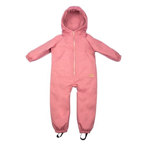 Monkey Mum® Gyermek téli softshell overál báránnyal - Rózsaszín bárány - 98/104, 110/116 méretűek