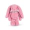 Doudou Lapin en peluche avec foulard rose 35 cm