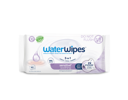6X WATERWIPES Chusteczki nawilżane Soothing clean 3in1 60 szt. (360 szt.)