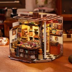 RoboTime 3D lesena sestavljanka Miniatura hiške Henryjeva čokoladnica