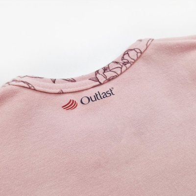 Maglietta da ragazza smyk DR TISK Outlast® - rosa antico chiaro