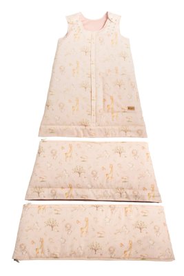 Zimska rastoča spalna vreča Monkey Mum® 0 - 4 leta - komplet - Pomlad z živalmi