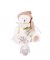Doudou Coffret cadeau Ours en peluche avec attache-sucette et couverture rose 20 cm