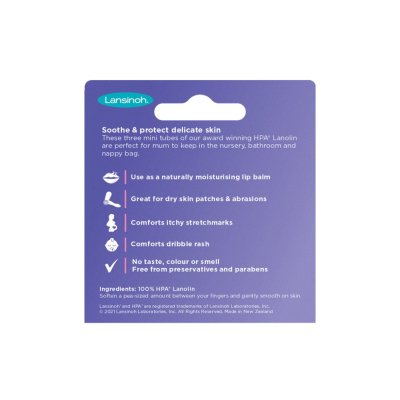 LANSINOH HPA® Crème pour Mamelons lanoline minis 3x7 ml