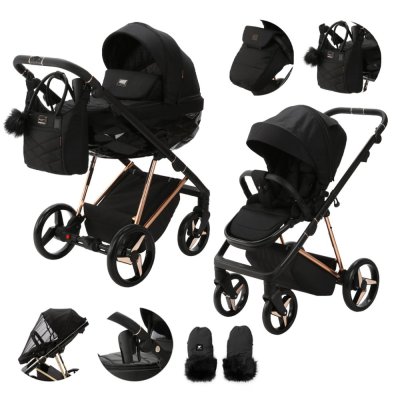 ADAMEX Wózek wielofunkcyjny Quantum Special Edition Black/Rosegold
