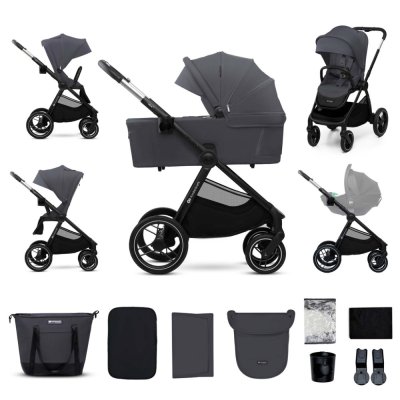 KINDERKRAFT Kombinirani voziček Nea 2 2v1 Dark Grey