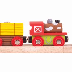 Bigjigs Rail Tren de Granja + 3 raíles