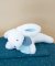 Set cadou Doudou - Iepuraș de pluș cu ciucure alb 25 cm