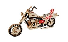 Woodcraft Holz 3D Puzzle Motorrad HD I farbig