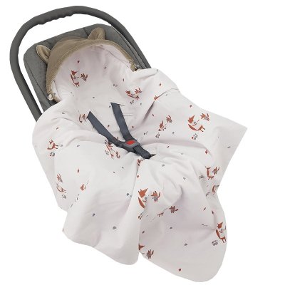 EKO Fußsack Wickel für Autositz VELVET Fox 110x100 cm
