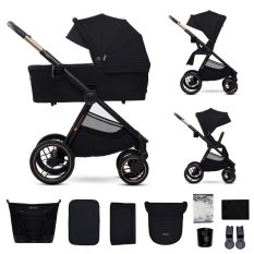 KINDERKRAFT Nea 2 2-in-1 combi-kinderwagen Midnigth Black