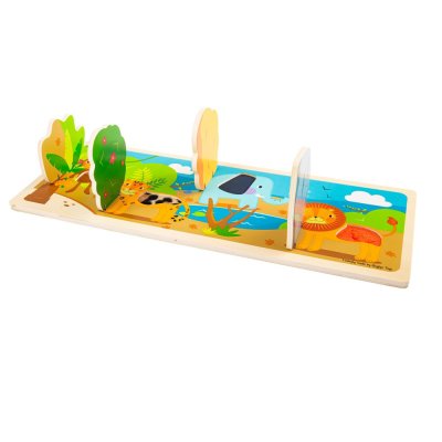 Bigjigs Toys Sensoriska djungelpussel