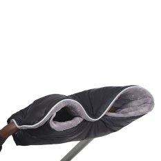 Glow in the dark stroller hand warmer - black/grey