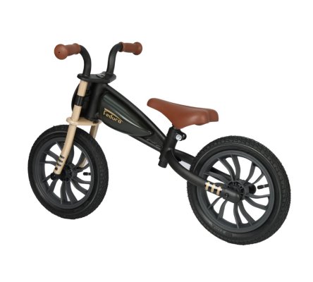 QPLAY Odrážedlo Feduro Black/Golden, věk 3-6 let, do 30 kg