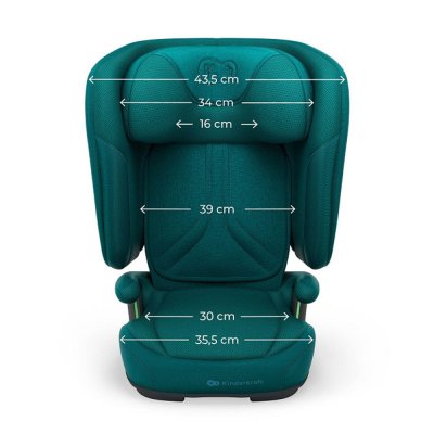 KINDERKRAFT Klappbarer Kindersitz Unity 2 I-Size (100-150 cm) Green