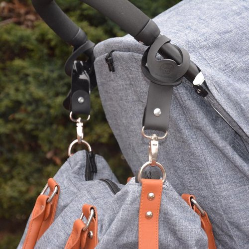 PETITE&MARS Ophanghandvatten voor het ophangen van een tas aan een kinderwagen - 2 st