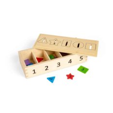 Bigjigs Toys Színek, formák és számok válogatása