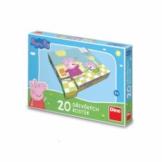 Dino Holz-Bilderwürfel Peppa Pig Fröhlicher Tag 20 Würfel