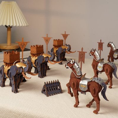 RoboTime Puzzle 3D de madeira Elefante de combate