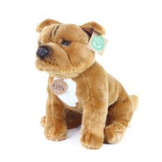 Rappa Plyschhund Staffordshire Bull Terrier Sittande 30 cm ECO-FRIENDLY