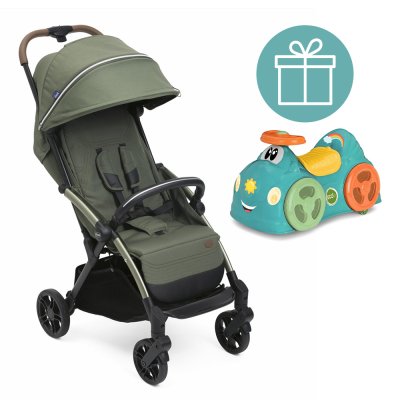 CHICCO Sports stroller Goody Xplus Twinkle Green free Chicco All around bouncer Monkey Mum