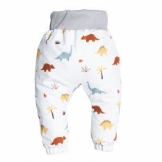 Detské softshellové nohavice s membránou Monkey Mum® - Dinosaurí príbeh
