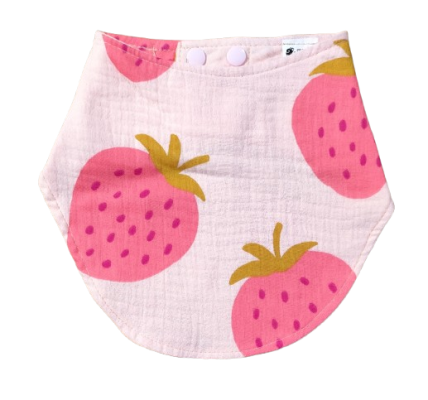 Bib od muslina Monkey Mum® - Jagoda