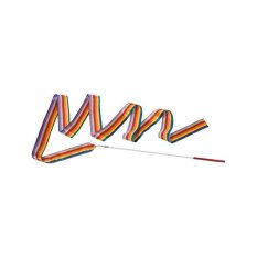 Goki Gymnastic Ribbon with Stick Rainbow - Striped