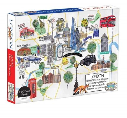 Puzzle Galison mapa Londynu 1000 elementów