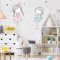 Children's wall stickers - Fairies by INSPIO in mint and powder pink