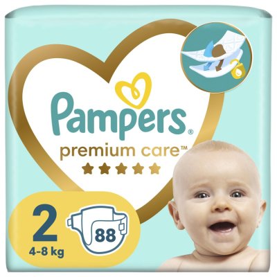 PAMPERS Premium Care Wegwerfwindeln Größe 2 (88 Stück) 4-8 kg