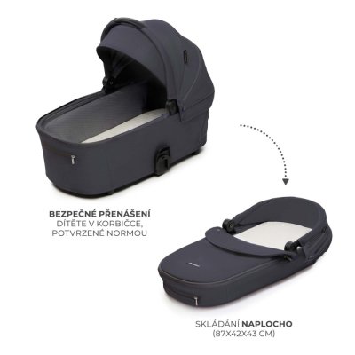 KINDERKRAFT Kombinirani voziček Nea 2 2v1 Dark Grey