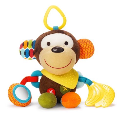 Jucărie SKIP HOP activă pe inelul C Bandana Buddies Monkey 0m+